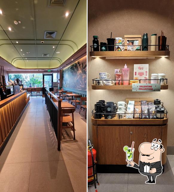 Enjoy a drink at Starbucks