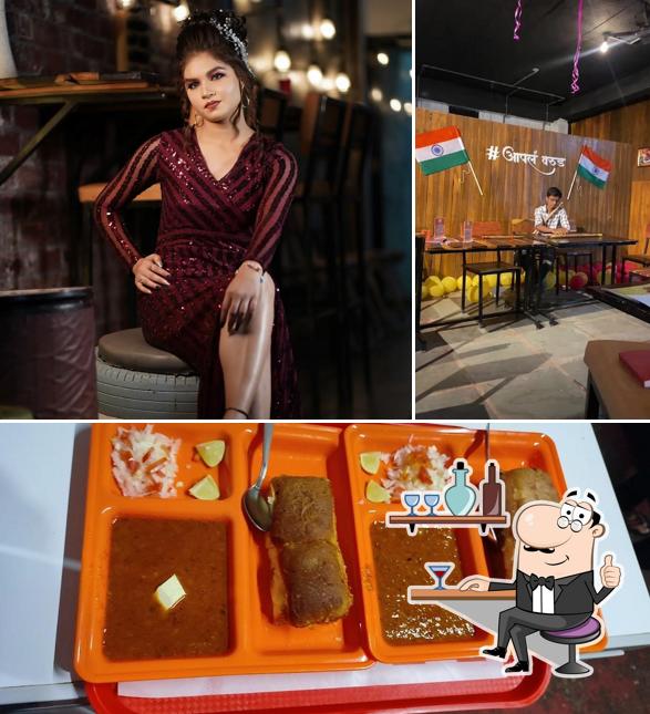 The restaurant's interior and food The restaurant's interior and food