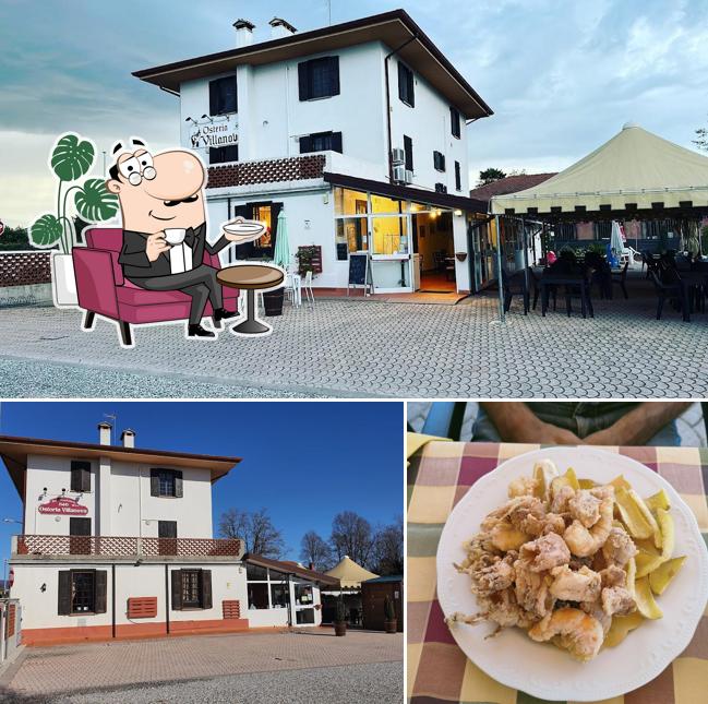 Gli interni di Osteria Villanova