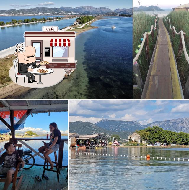 Goditi la vista dagli esterni di Kiteboarding Komin Center - Neretva
