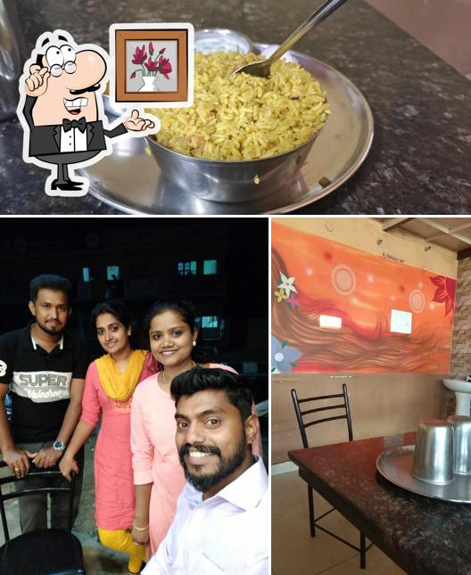 Among various things one can find interior and food at AVM Food Court