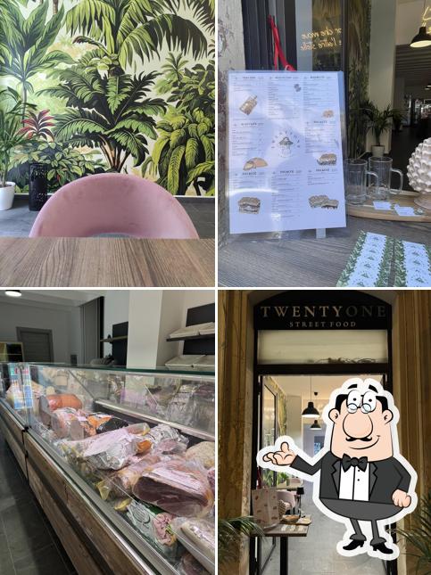 Gli interni di Twentyone street food