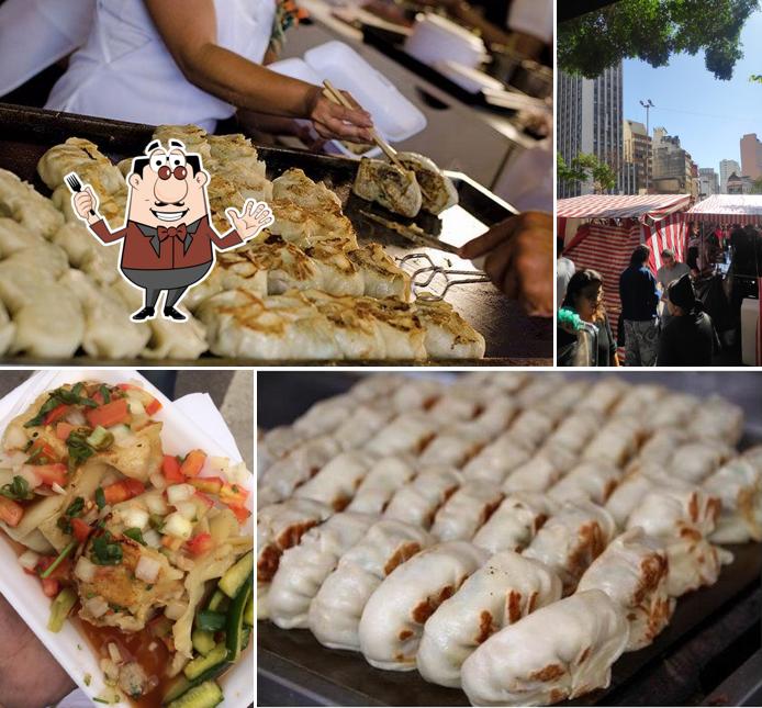 Platos en Guioza da Família Nakamura