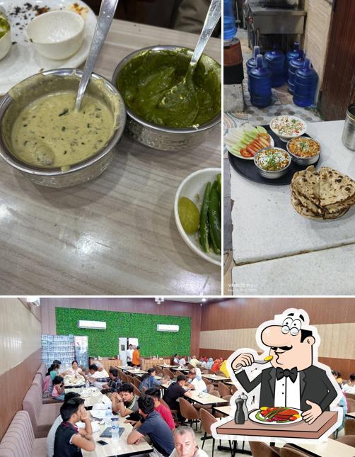 The picture of food and interior at Kanha food court