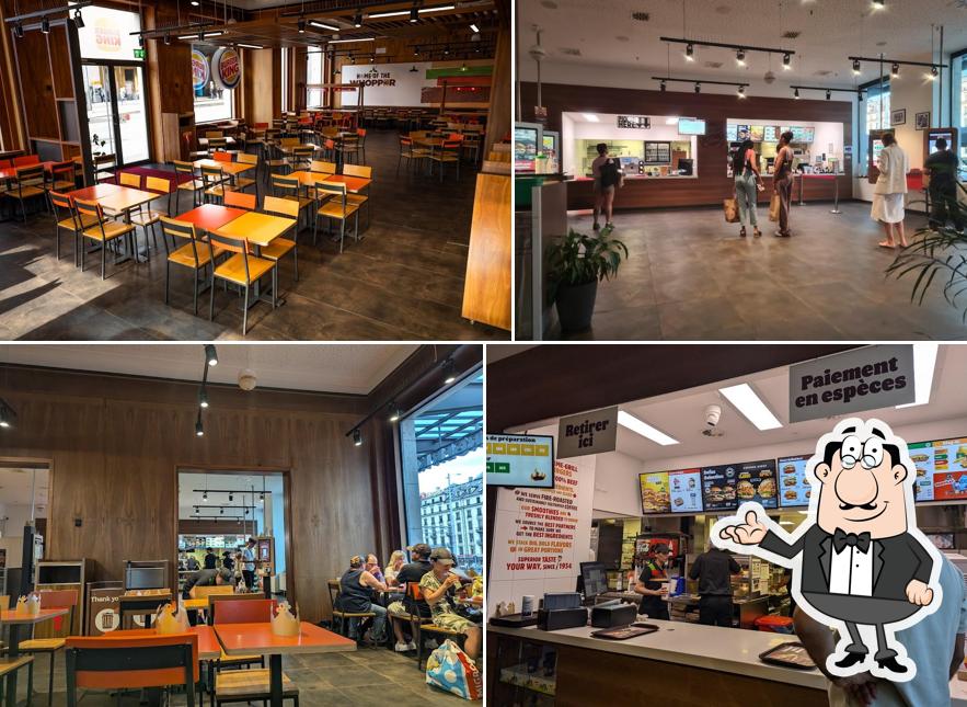 Gli interni di Burger King