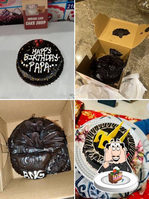 Chocolate cake at Indian Live Cake Shop