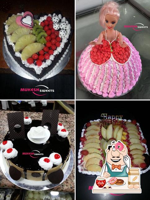 Mukesh Sweets serves a number of sweet dishes