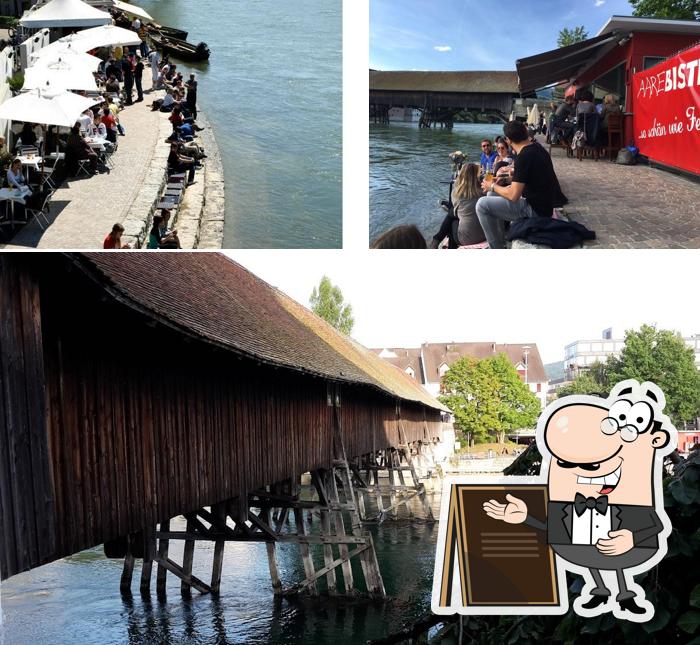 Goditi la vista dall'area esterna di Aarebistro / Aare Chalet