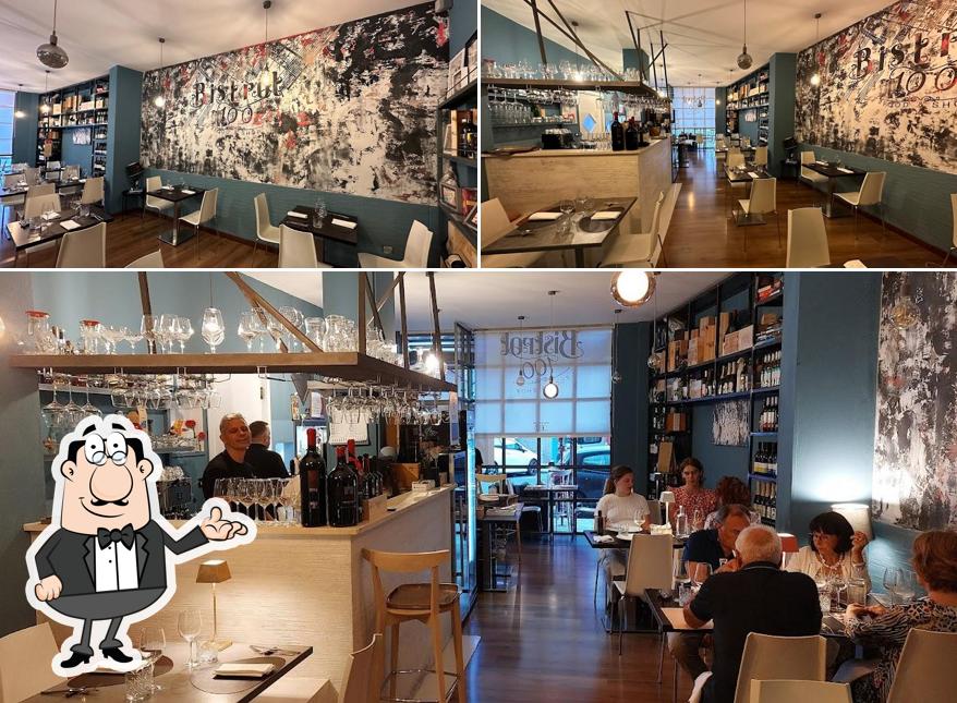 Gli interni di Bistrot 100