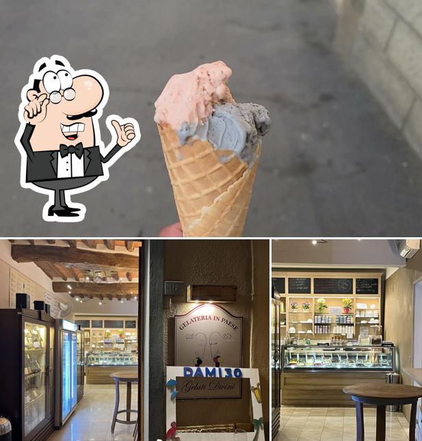 La interni e cibo del ristorante