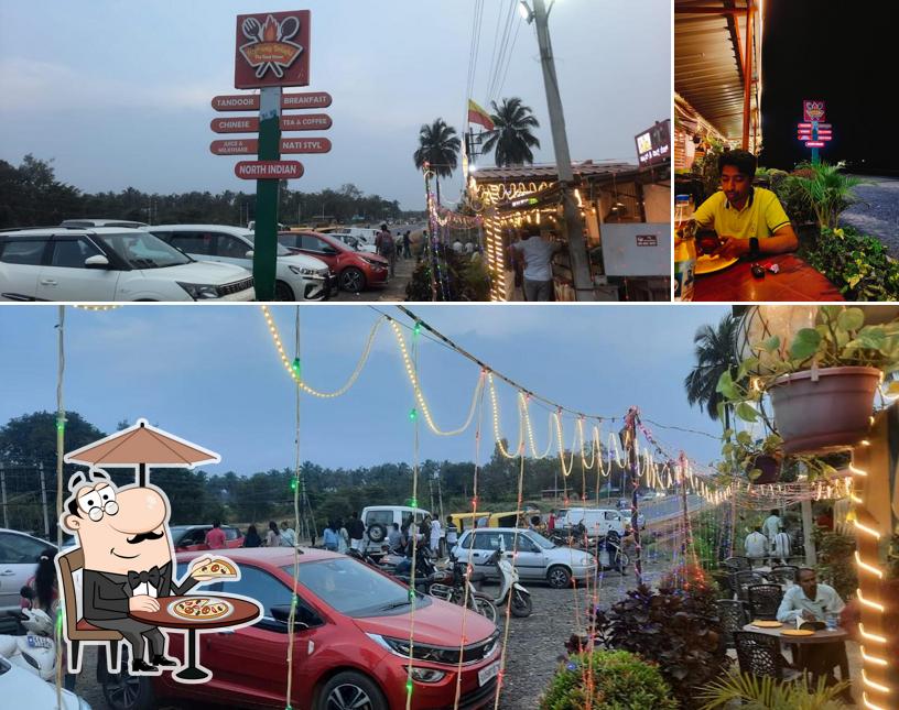 The restaurant's exterior and beverage