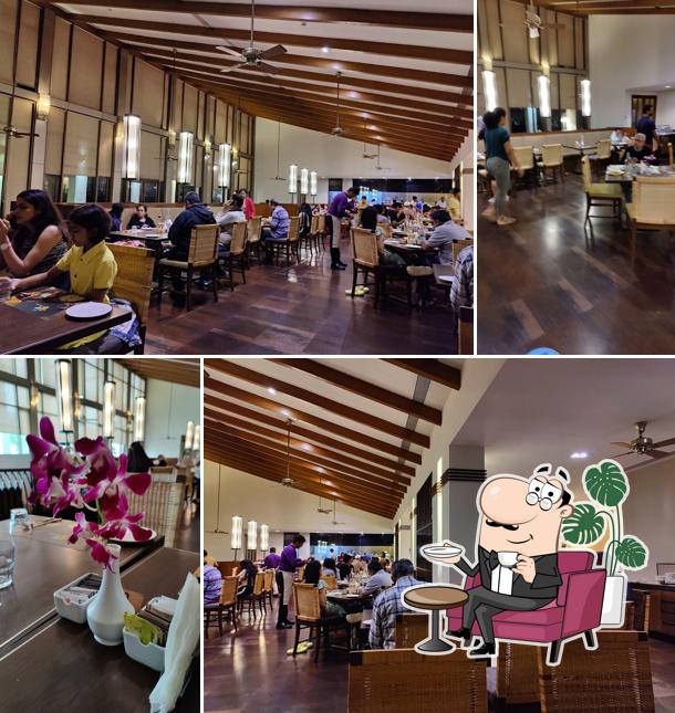 Take a seat at one of the tables at Ripples