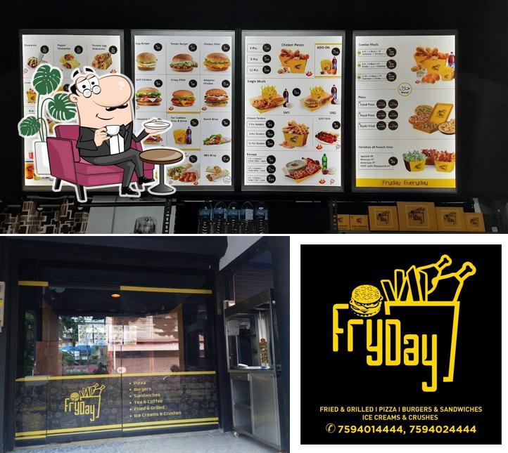 The interior of Fryday Restaurant