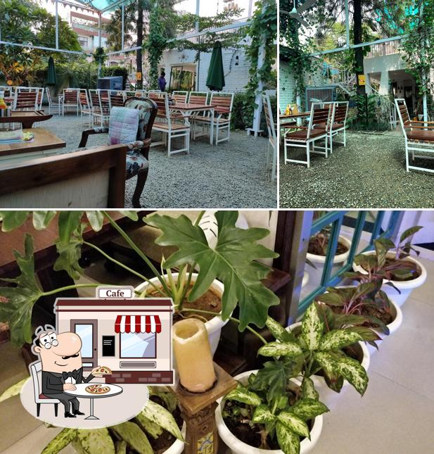 Enjoy the view at the outside area of Garden Cafe