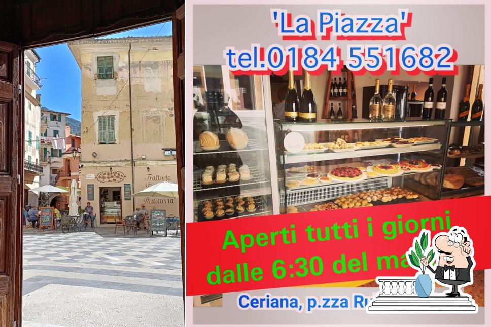 Puoi goderti l'aria fresca da seduto all'esterno di La Piazza di Ceriana, Pizzeria Ristorante e Bar Pasticceria