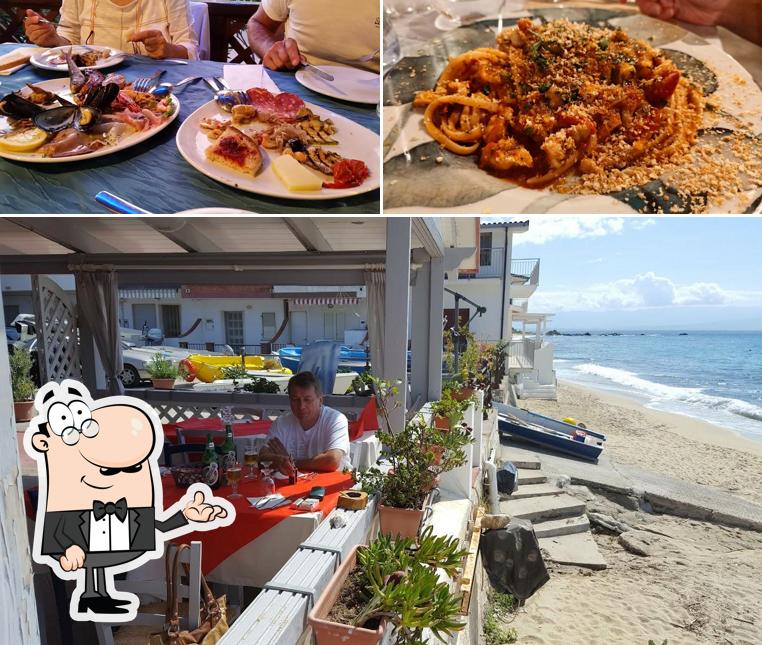 La interni e cibo del ristorante