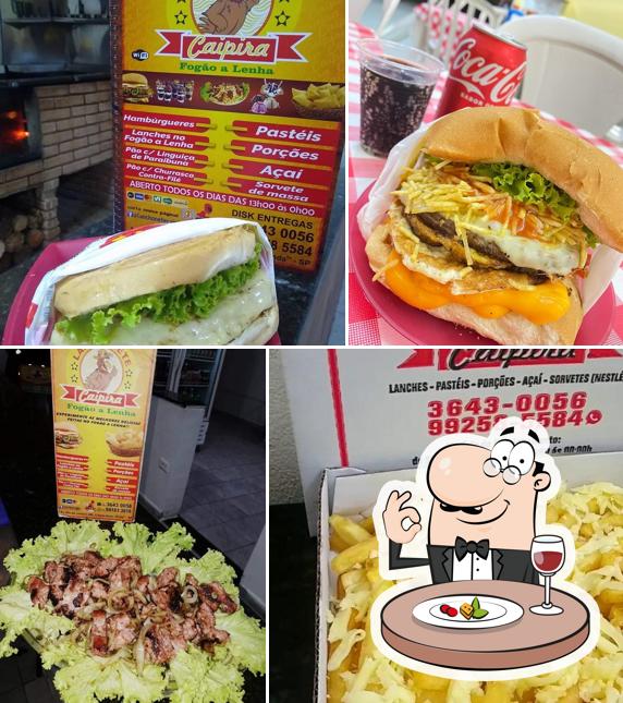 Comida em Lanchonete Caipira hamburguer & açaiteria