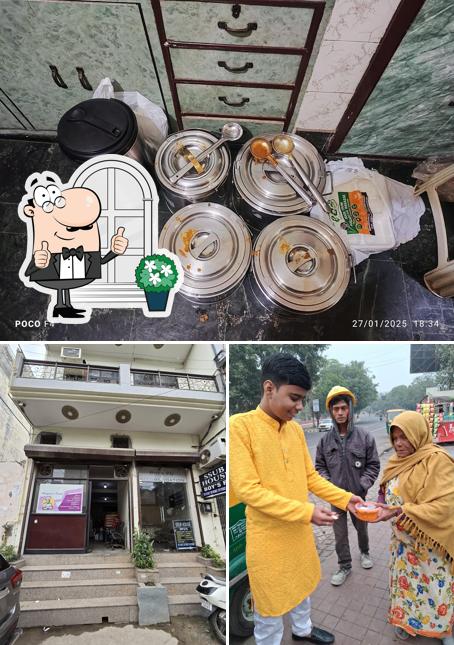 The restaurant's exterior and beverage