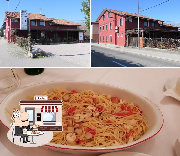 Questa è la foto che mostra la esterno e cibo di Restavracija Ivan