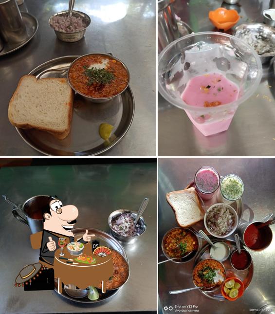 Creme brulee and ceviche at Salokhe Misal Centre , Kolhapur