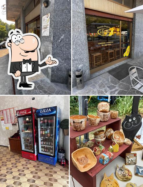 Dai un’occhiata alla immagine che presenta la interni e cibo di Pizzeria I Girasoli