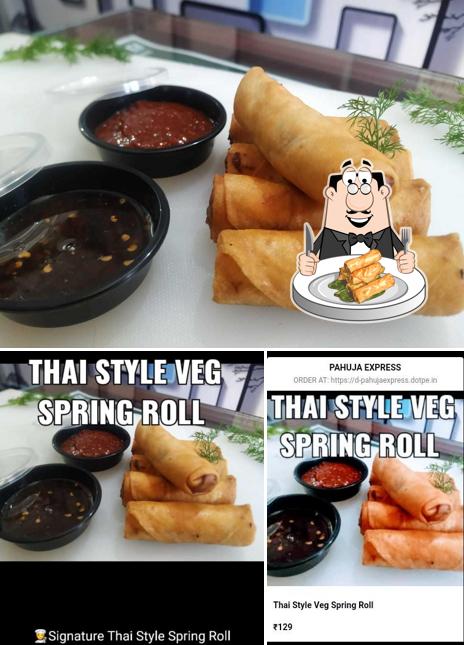 Spring rolls at Pahuja Express