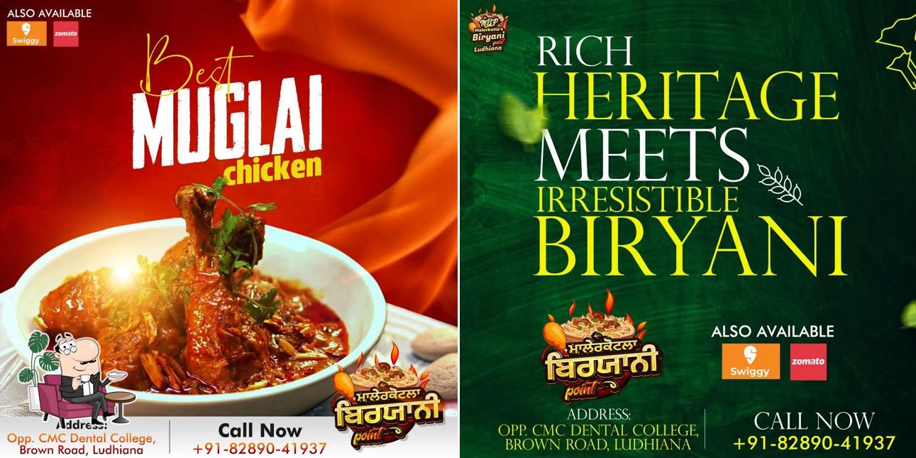 The interior of Malerkotla Biryani Point Halal restaurant