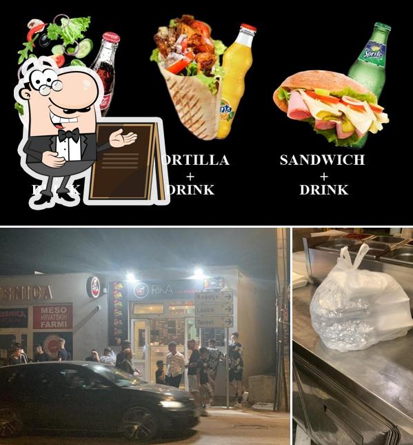 Questa è la foto che raffigura la esterno e cibo di Rika Street Food Bar