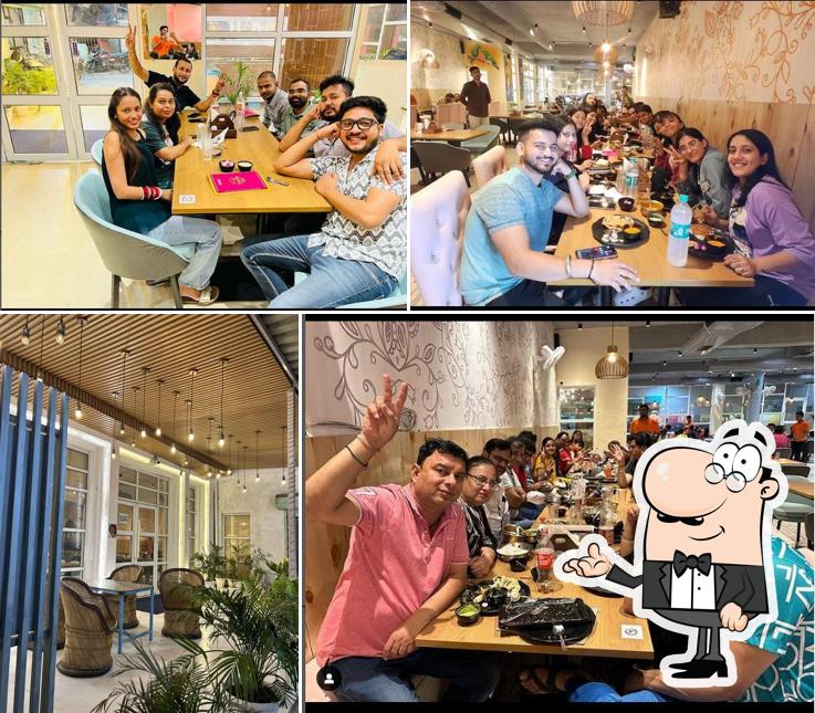 The interior of Royal Dhaba Family Restaurant Gurgaon