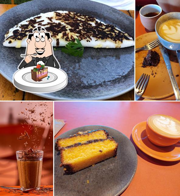 Bolo de chocolate em So Lo Brewing