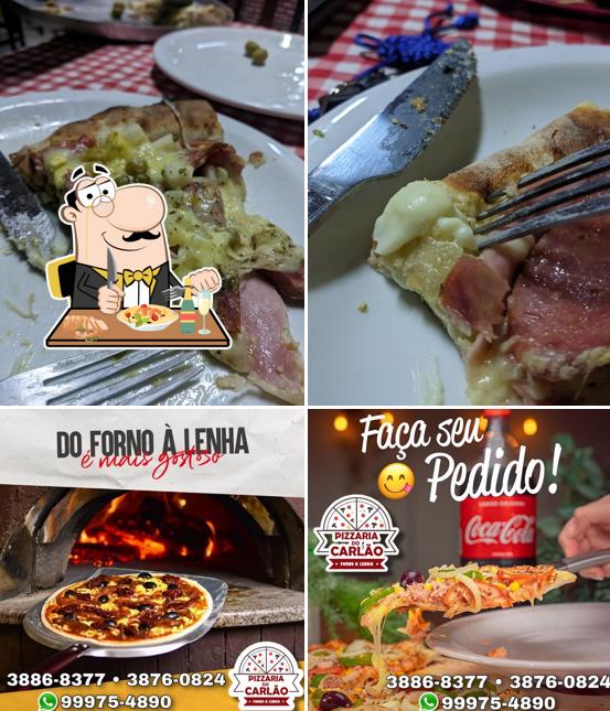 Comida em Pizzaria e Lanches do Carlão