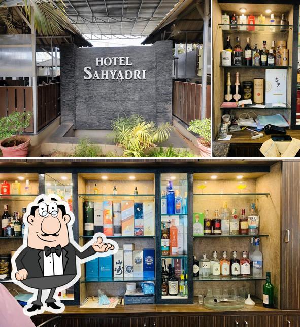 The interior of Sahyadri Hotel