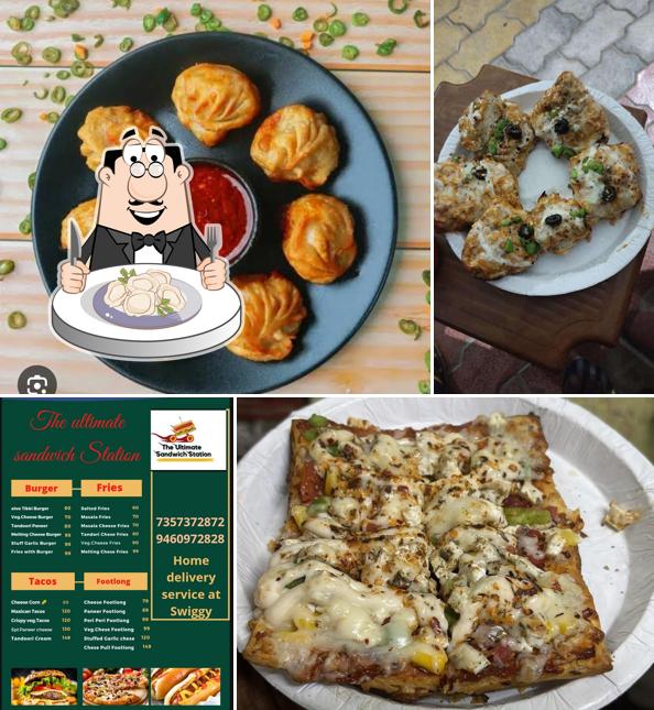 Dumplings at The ultimate sandwich station