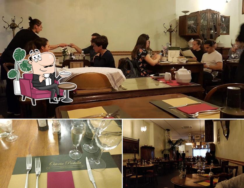Gli interni di Osteria Pastella