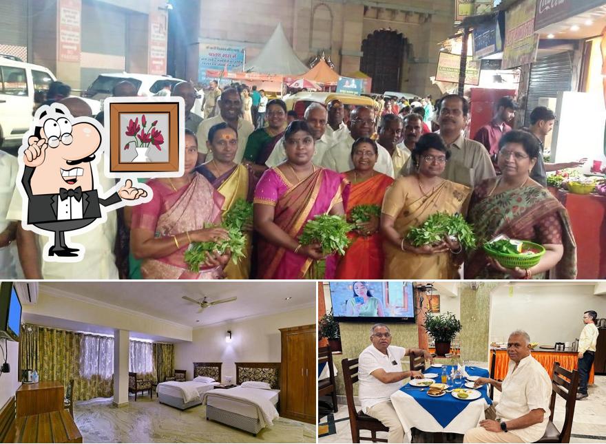 Among different things one can find interior and food at Hotel Taj Darbar