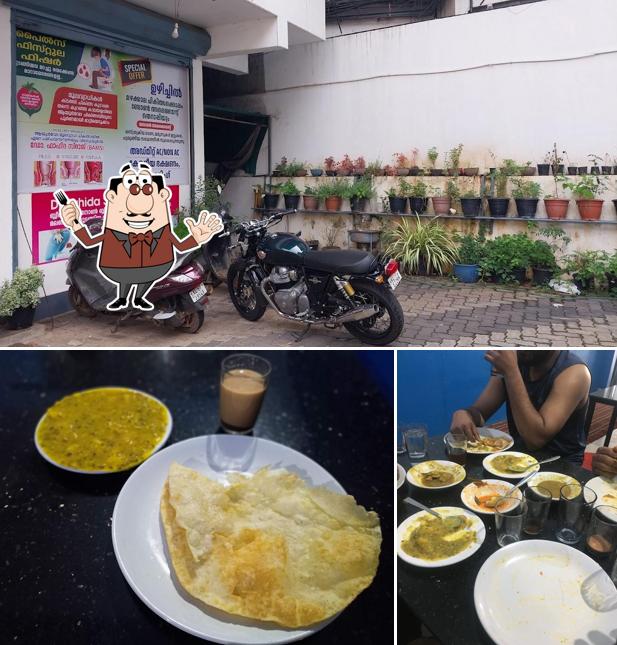 Among various things one can find food and exterior at hotel pathan