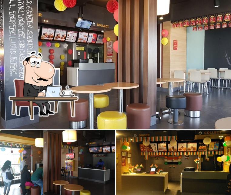 Take a seat at one of the tables at McDonald's