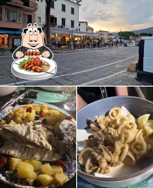 La cibo e esterno del ristorante