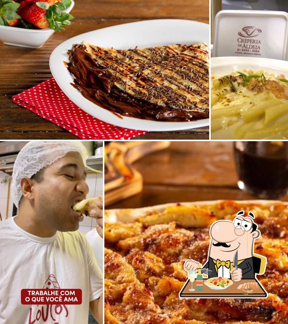 Comida em Creperia de Aldeia