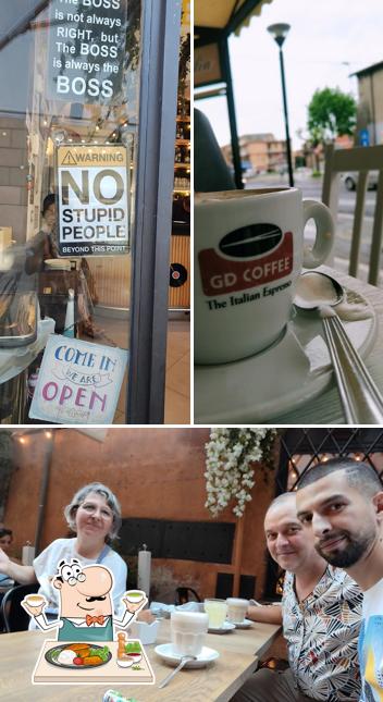 Tra le diverse cose da Caffe' Grand'Italia Di Sechi Giacomino si possono trovare la cibo e interni