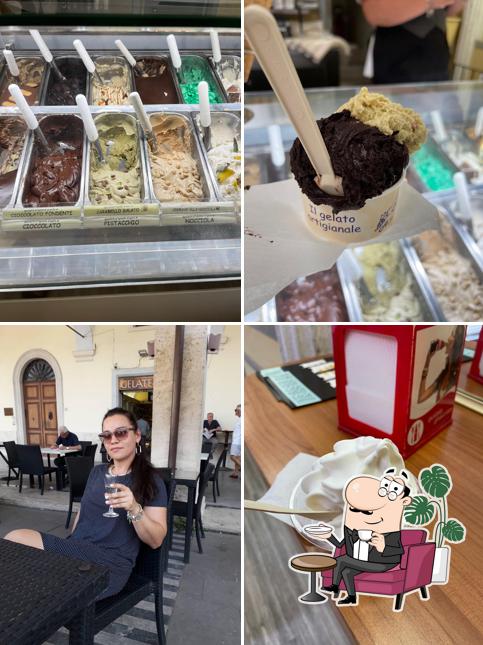 Questa è la immagine che raffigura la interni e cibo di Gelateria Acropolis