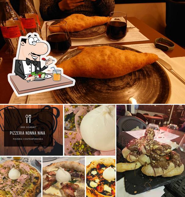 Tra le varie cose da Pizzeria Nonnanina si possono trovare la cibo e interni