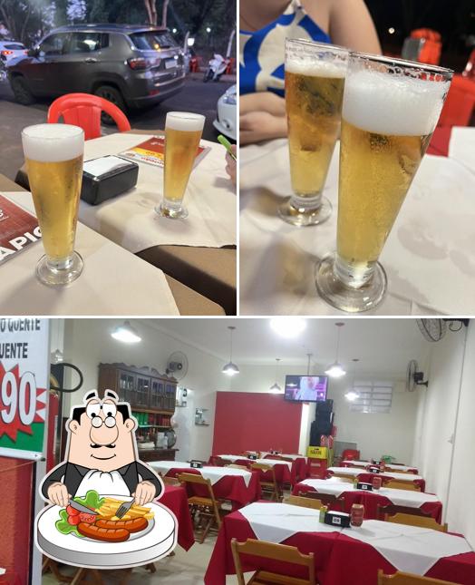 Dê uma olhada a ilustração apresentando comida e interior no Pellegrinos Pizza 3