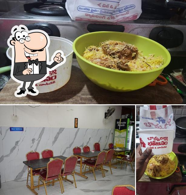 Take a seat at one of the tables at Bommarillu Bojanam, Caterers, And Curry Point