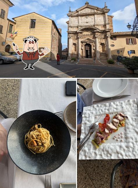 La cibo e esterno del ristorante