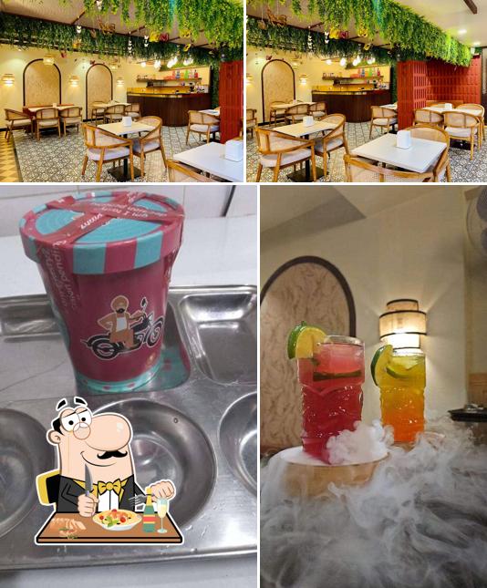 This is the image depicting food and interior at Khadak Singh Da Dhaba