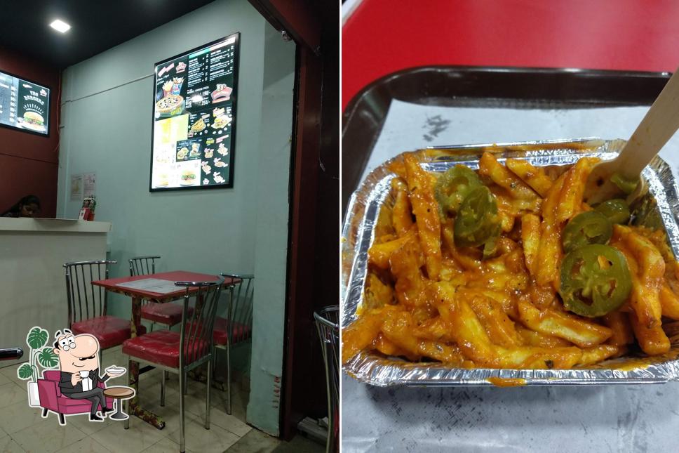 The interior of Bombay burger's lodha