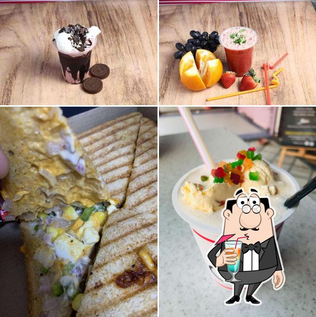 This is the image displaying drink and food at Bholeynath Juice & Shake