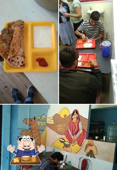 Among various things one can find food and interior at Ghar Ki Roti