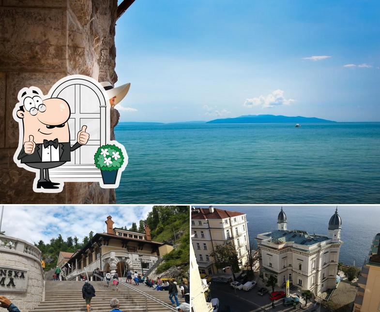 Curiosa tra la parte esterna di Hotel Lungomare Opatija